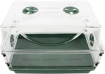 EarlyGrow 93763 Medium Seed and Herb Domed Propagator with Vented Side Height Extension, Green