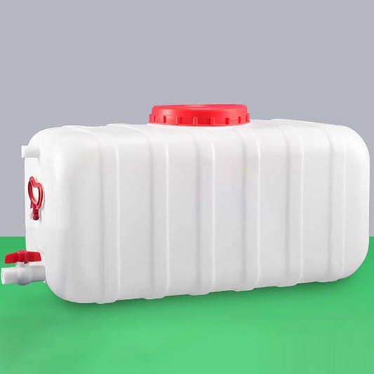 Plastic Portable Water Tank with Spigot for Camping Large Capacity Water Storage Tank Water Container for Emergency Storage Household Outdoor Camping RV Self-Driving(Size:25L/6.6gallon)