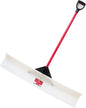 Bully Tools Heavy Duty Snow Pusher - High Molecular Weight Shovel with Fiberglass D-Grip Handle for Driveways, Sidewalks and Large Areas - Durable Winter Clearing Tool - 100% Made in The USA, 48-Inch