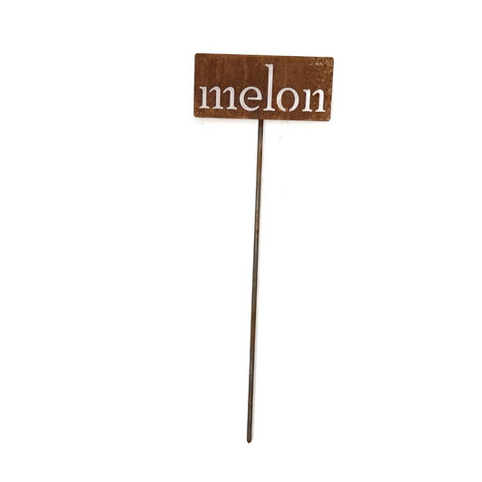 Classic Metal Garden Markers 19 Inches Tall (melon, Naturally Rusted)