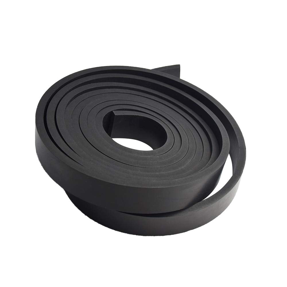 DOBTIM Thick Solid Neoprene Rubber Strips 1/4 (.250)" Thick X 1" Wide X 10' Long, Rubber Sheets, Rolls & Strips Use for Supports, Leveling, Sealing, Bumpers, Protection, Abrasion, Flooring