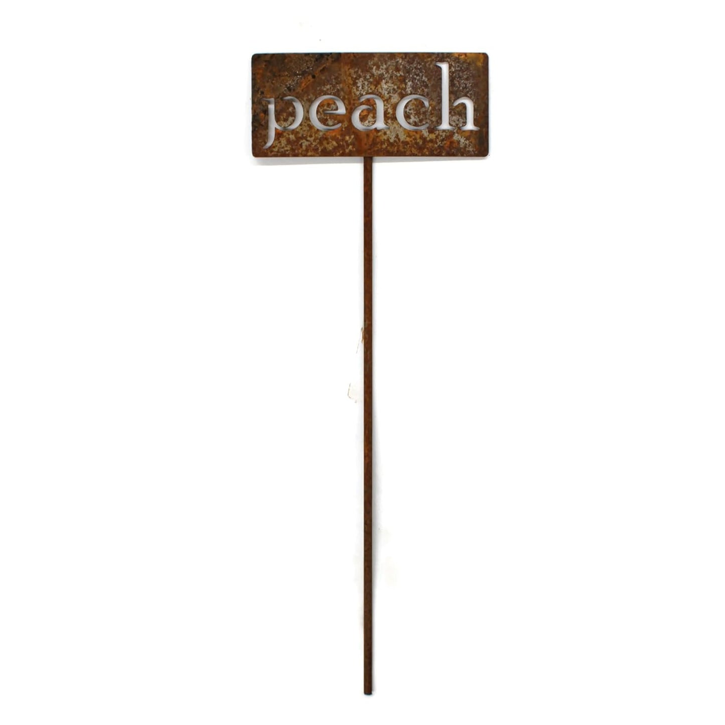 Classic Metal Garden Markers 19 Inches Tall (peach, Naturally Rusted)