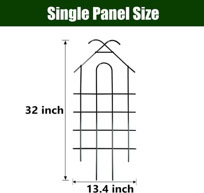 ARIFARO 32'' Metal Garden Trellis Indoor/Outdoor Sturdy Plant Trellis for Potted Plants,House Plants, Climbing Vines, Pack of 4, Black