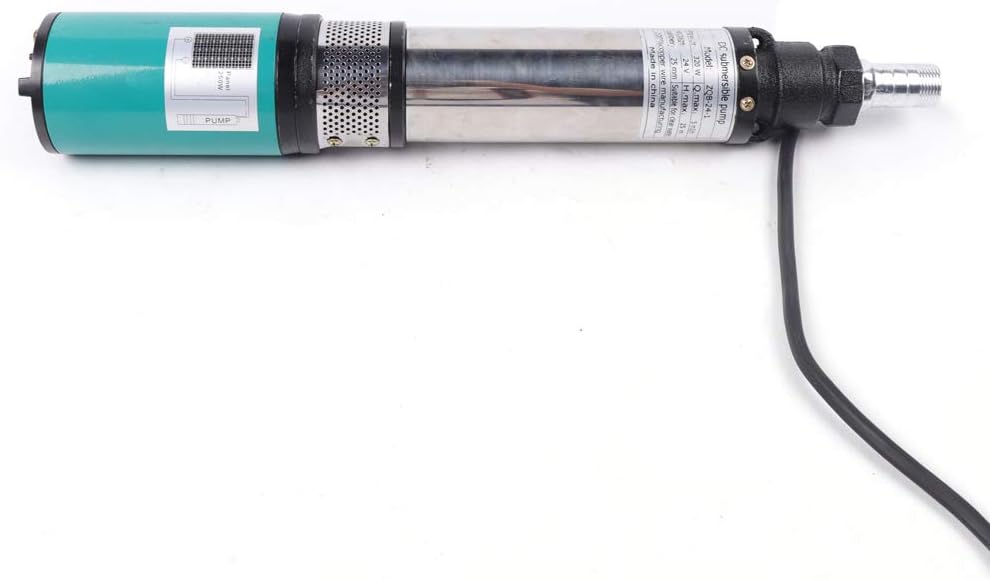 Deep Well Submersible Pump DC 24V 320W Electric Solar Powered Water Pump, 22 GPM Flow, 82ft Lift, Farm Ranch Irrigation Submersible Bore Hole Deep Well Pump 5000 RPM