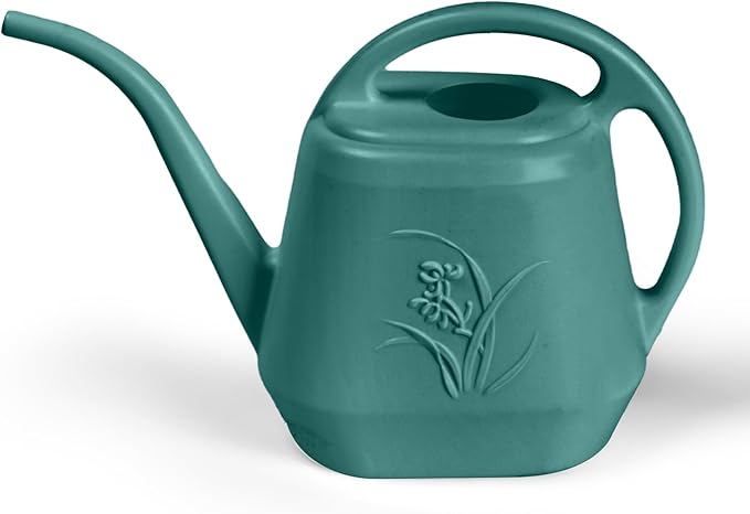 Plastic Watering Can - Green Color - 1 Gallon