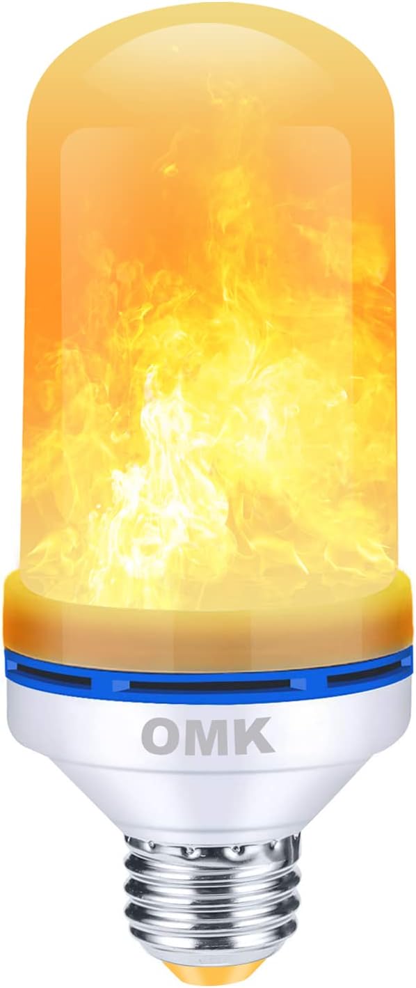 Sunlight Forest - LED Flame Effect Light Bulb - 4 Modes with Upside Down 108 Pcs 2835 E26 E27 Beads LED Flame Bulb for Christmas Gift Atmosphere Holiday Hotel Party Decorative (1PACK)