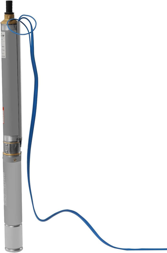 Deep Well Submersible Pump AC 110V 750W Electric Submersible Water Pump, 16 GPM Flow, 380ft Lift, Farm Ranch Irrigation Submersible Bore Hole Deep Well Pump 3420 RPM