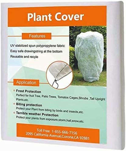Agfabric Plant Cover for Frost Protection 0.9oz 120"x96" Garden Cover for Plants,Shrub/Bush/Tree Jacket Cover for Freeze Protection,White