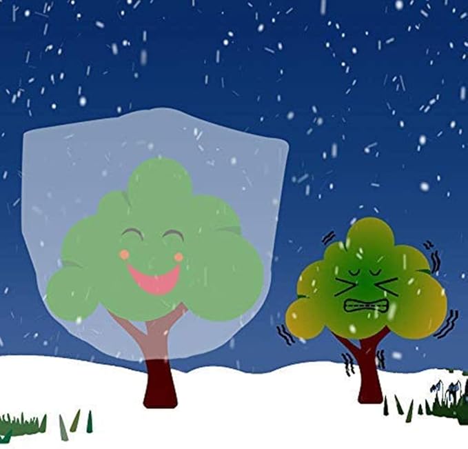 Agfabric Plant Covers Freeze Protection Frost Cover 60"x50"x12" 0.9oz Winter Tree Cover Plant Covers for Cold Weather,White
