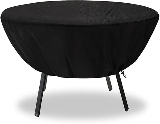 Round Patio Table Cover,Suitable for 36 Inch Diameter Patio Round Table,Waterproof Heavy Duty Round Outdoor Coffee Table Cover,Black