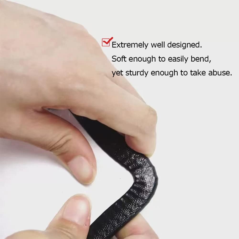 Rubber Edge Trim Black 26Feet, Fits 1/8” Edge, Flexible U Shape Seal Strip for Sharp/Rough Surfaces, Cars, Trucks, Boats