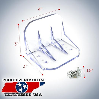 20 Pack Large Snow Guards for Metal Roofs – Heavy-Duty Polycarbonate with All-Weather Neoprene Washered Screws – Prevent Sliding Snow & Ice | Roof Snow Retention System | Made in USA