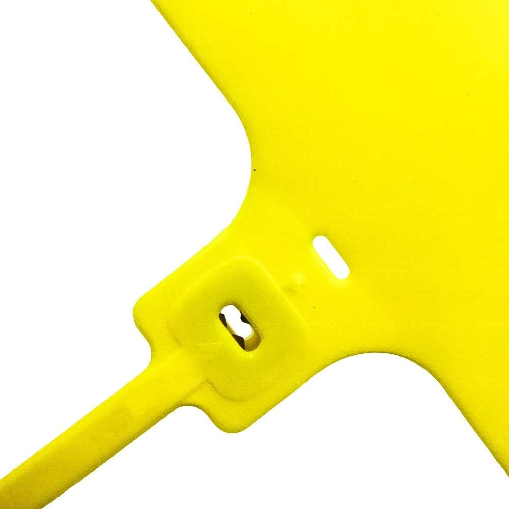 Plastic Seals Shipping Tags Logistics Use Big Sign Tie Large Label Tie, 255 mm Total Length, Package of 100 pcs (Yellow)