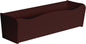 Flower Box 24" x 6" x 5" Dark Brown Polyethlene for Window Sills, Sheds, and Playhouses, 1 PK (FB24BRN-BX1)