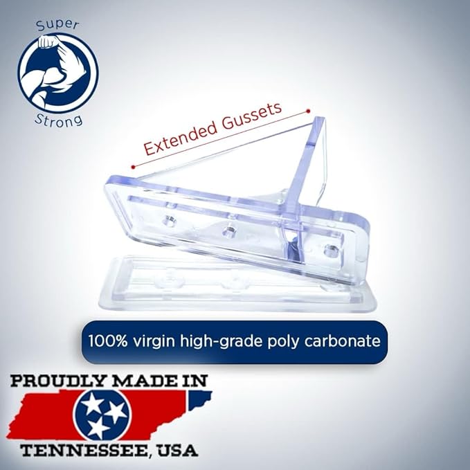 25 Pack Snow Guards for Metal Roofs – with Perfect Seal Gaskets & Screws – Heavy-Duty Polycarbonate Snow Stops Prevent Sliding Snow & Ice – Roof Snow Retention System | Made in USA