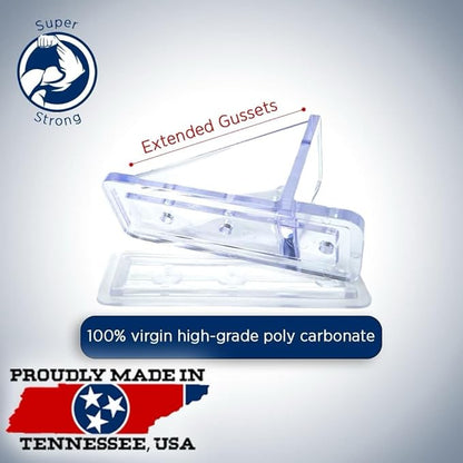 25 Pack Snow Guards for Metal Roofs – with Perfect Seal Gaskets & Screws – Heavy-Duty Polycarbonate Snow Stops Prevent Sliding Snow & Ice – Roof Snow Retention System | Made in USA