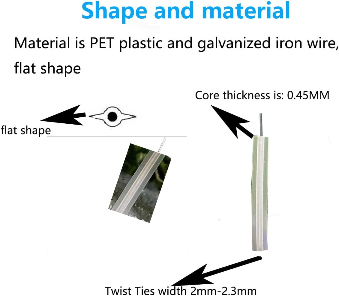 500 Pack 6 Inch Clear Plastic Twist Ties - Reusable Twisty Ties for Cords, Garbage Bags, Gardening and More - Durable, Flexible and Coated for Long-Lasting Use