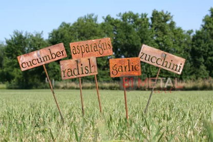Classic Metal Garden Markers 19 Inches Tall (butternut, Naturally Rusted)