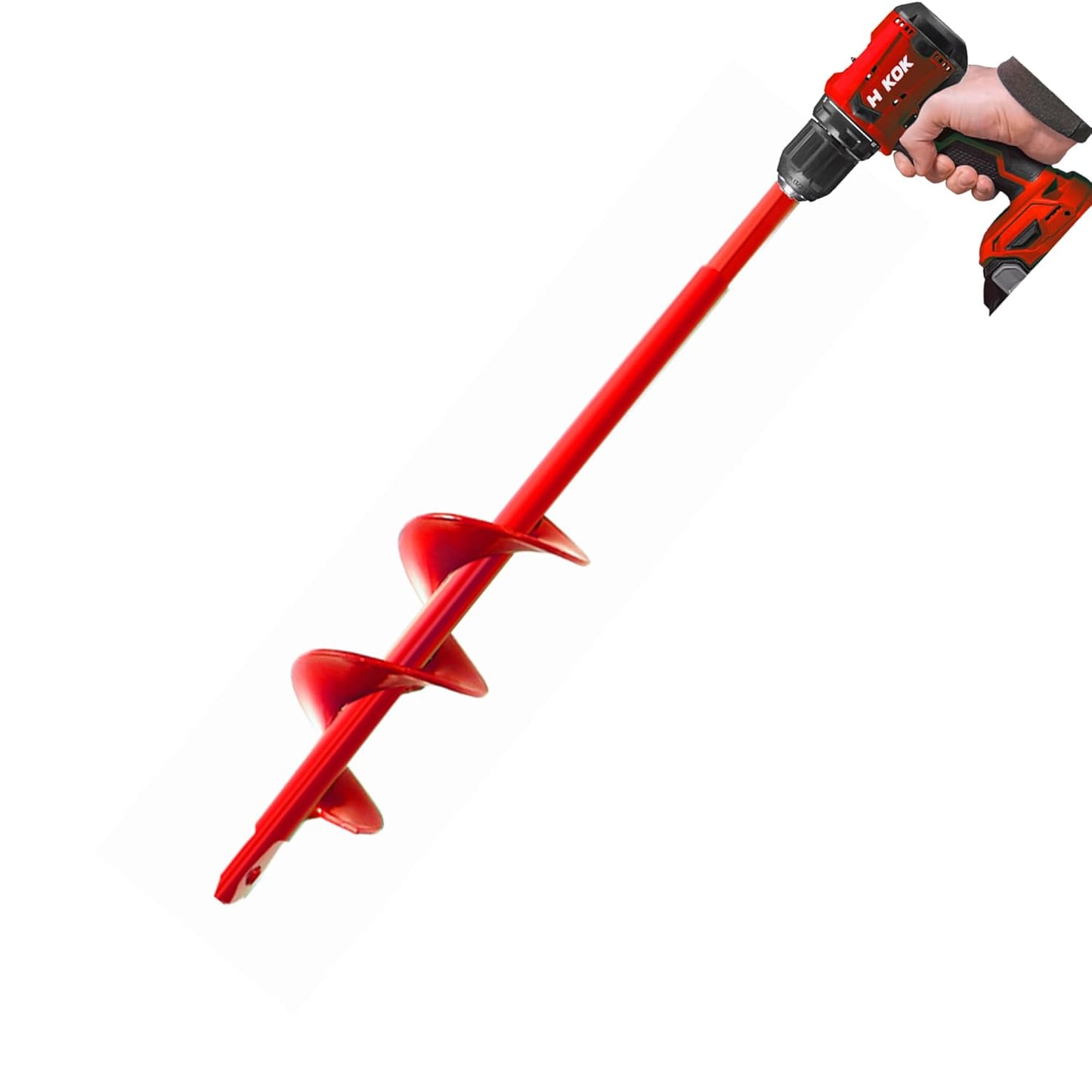 Garden Auger Drill Bit 1.6x9 in for Planting, Ground Earth Spiral Bit for 3/8" Hex Drive, Yard Auger for Bulbs, Hole Digger for Flowers, Bedding Digging Planter Tool