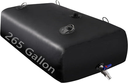 Water Tank, Water Storage Bladder, Portable Water Tank, Water Bladder Tank, Large Water Storage, Water Storage Containers for Camping, Garden, Emergency Water Storage Black