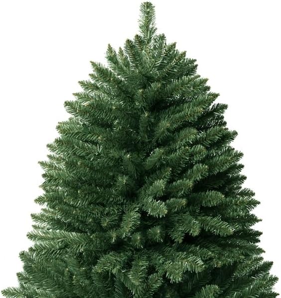 Naomi Home 4.5ft Christmas Tree with Lights, Realistic Spruce Christmas Tree Prelit with Foot Pedal, 674 Branch Tips, 250 Warm Lights and Metal Stand, Aritificial Xmas Tree, Árbol De Navidad