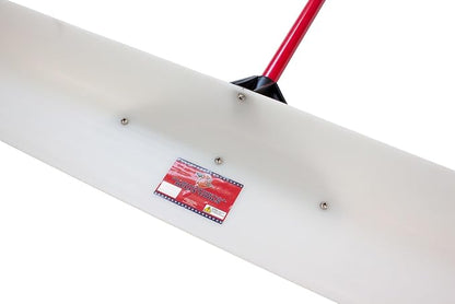 Bully Tools Heavy Duty Snow Pusher - High Molecular Weight Shovel with Fiberglass D-Grip Handle for Driveways, Sidewalks and Large Areas - Durable Winter Clearing Tool - 100% Made in The USA, 48-Inch