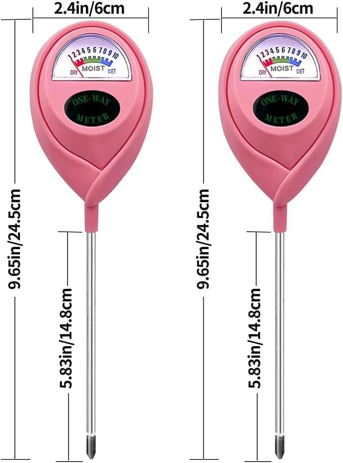 Soil Moisture Meter, Garden Plant Water Meter, Plants Moisture Meter, Lawn Soil Tester, Soil Water Gauge for Potted Plants, Plant Moisture Monitor No Battery Required Free Plant Watering Guide (2)