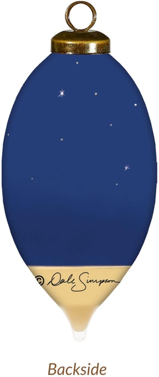 Holy Family Nativity Ornamen–Hand-Painted Glass Holy Family Christmas Ornament – Baby Jesus in Manger Scene – Religious Christian Ornament – Catholic Keepsake