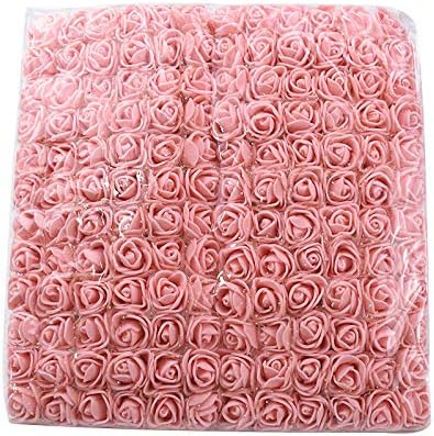 144pcs Mini Fake Rose Flower Heads Artificial Roses Flowers Real Looking Artificial Foam Roses Decoration DIY for Wedding Bouquets Centerpieces,Arrangements Party Home Decorations (Blush Pink)