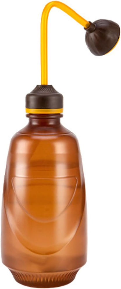 Watering Can for Seedlings, Tiny Watering Bottle for Small Desk Plants Andsucculent Plants 0.45L (Brown)