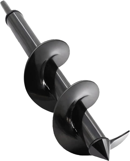 SYITCUN Auger Drill Bit for Planting - 4"X12" Heavy-Duty Garden Auger Spiral Drill Bit - Bulb Planter Tool & Post Hole Digger - 3/8" Hex Drive Drill