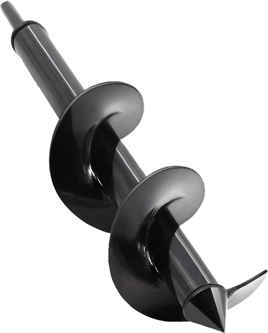 SYITCUN Auger Drill Bit for Planting - 4"X12" Heavy-Duty Garden Auger Spiral Drill Bit - Bulb Planter Tool & Post Hole Digger - 3/8" Hex Drive Drill