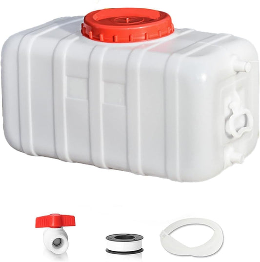 Plastic Water Storage Carrier with Tap 25L/35L/50L/80L/110L/200L Water Tank Dispenser Emergency Water Container for Camping Caravan Hiking Outdoor(Size:21.1Gal/80L)