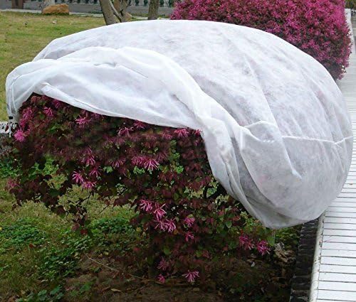 Agfabric Plant Covers Freeze Protection 39''Hx39''Dia 0.55oz Plant Frost Protection Covers Garden Plant Cover Drawstring Bags Winter Frost pests Protection,White