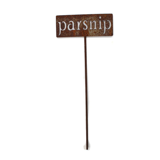 Classic Metal Garden Markers 19 Inches Tall (parsnip, Naturally Rusted)