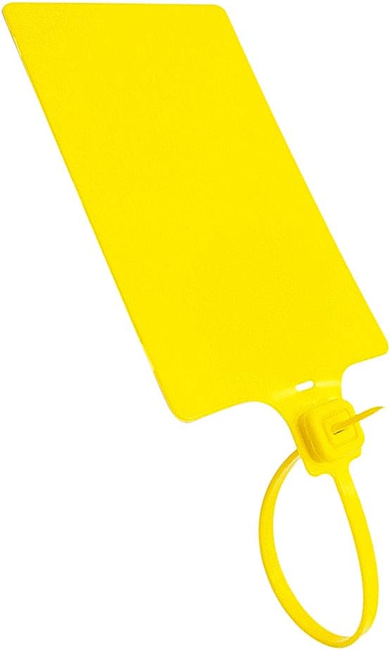 Plastic Seals Shipping Tags Logistics Use Big Sign Tie Large Label Tie, 255 mm Total Length, Package of 100 pcs (Yellow)