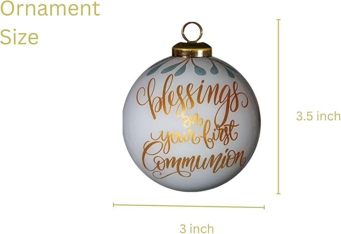 Blessing First Holy Communion Ornament, 1st Communion Gift for Granddaughter Grandson, Baptism Gifts for Girl Boys Adult, 1st Holy Communion Favors and Keepsake, Ornament for Christening Baby Shower
