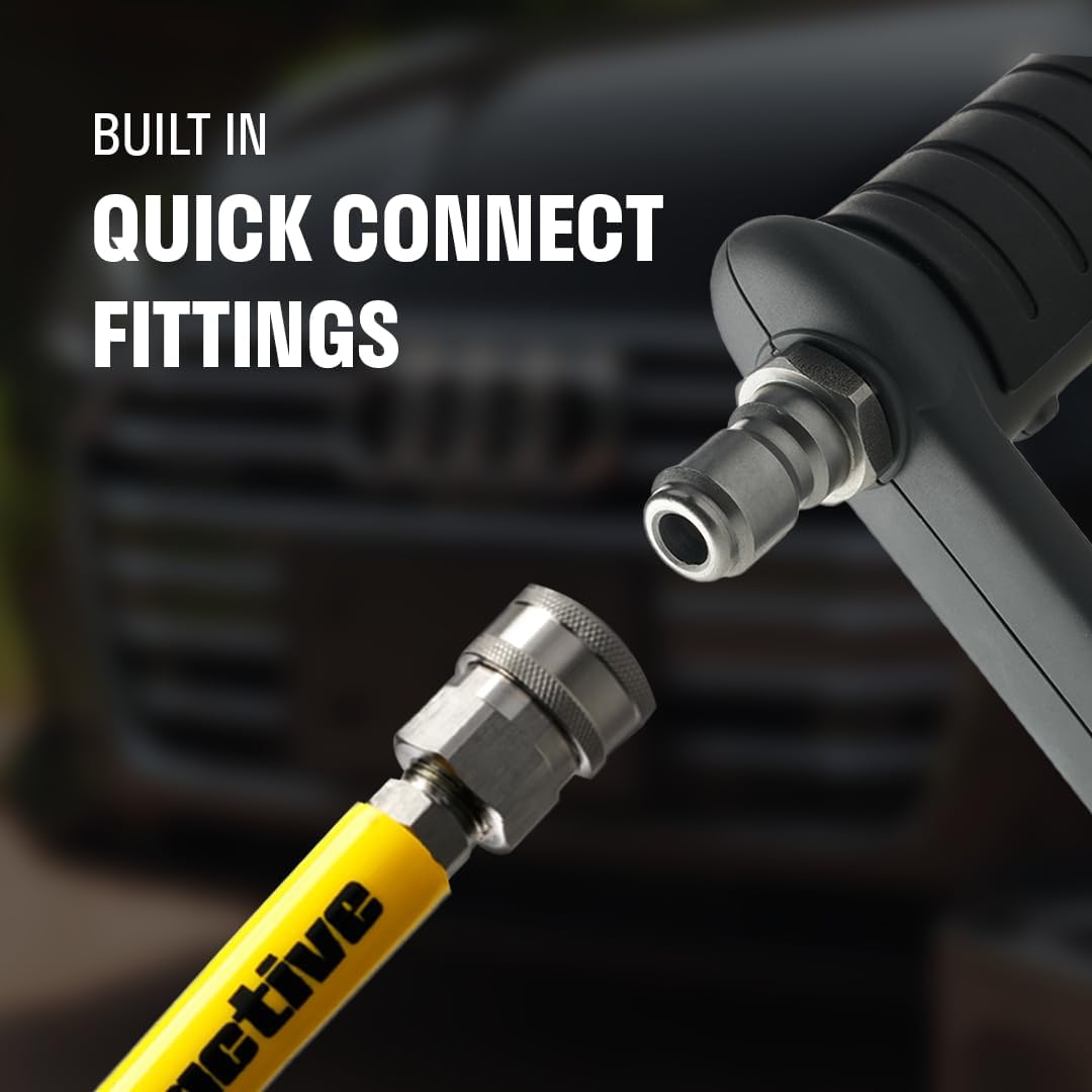 ACTIVE Pressure Washer Hose 50 Ft 5/16" - Kink Resistant Steel braided Power Washer Hose for All Electric & Gas Pressure Washers, Flex Hose w/Max 4000 PSI & 12 GPM at a peak temperature of 212F