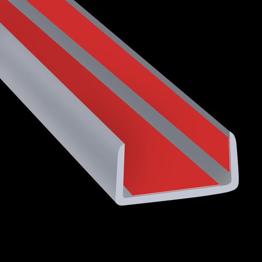 Rubber Edge Trim, Flexible Self Adhesive U Shaped Peel and Stick Edge Banding, 2"(50mm) U Channel Edge Protector, Edge Guards for Woods, Furniture, 20Ft, Grey Color