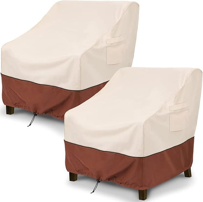 COSFLY Outdoor Furniture Cover for Patio Chairs Waterproof Clearance, Outside Furniture Lounge Deep Seat Cover, Fits up to 33W x 34D x31H inches(2 Pack)