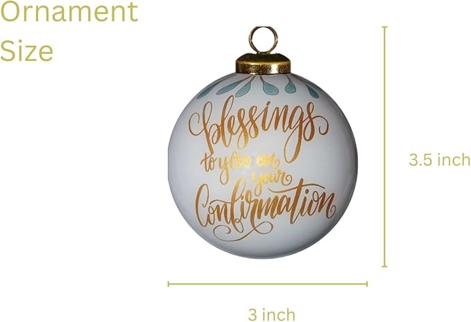 Blessing on Your Confirmation Ornament, Confirmation Gift for Granddaughter Grandson, Catholic Sacrament Keepsake, Hanging Pendant Decor