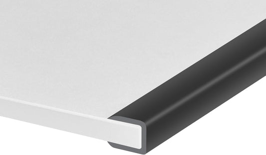 Rubber Edge Trim, Self-Adhesive U Channel Edge Trim, U Shaped Edge Protector for Glass, Plywood, Wood Board, EPDM Material, Slot Width 5/16"(8mm), Length 10 Ft, Black