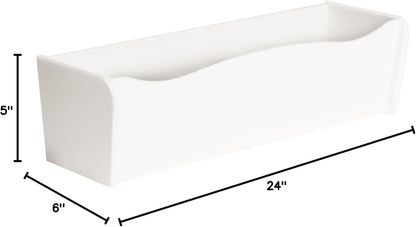 Flower Box 24" x 6" x 5" Paintable Polyethlene for Window Sills, Sheds, and Playhouses, 1 PK (FB24P-BX1)