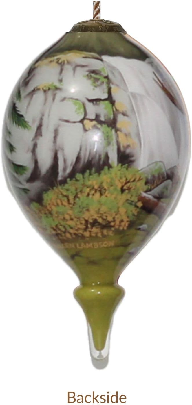 Majestic Moose Ornament – Hand-Painted Glass Christmas Moose Decoration – Moose Ornaments for Christmas Tree – Nature Wildlife Holiday Ornament Gift