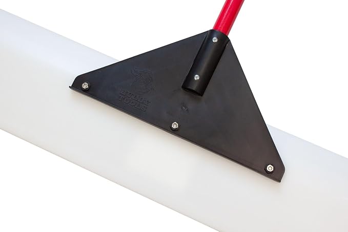 Bully Tools Heavy Duty Snow Pusher - High Molecular Weight Shovel with Fiberglass D-Grip Handle for Driveways, Sidewalks and Large Areas - Durable Winter Clearing Tool - 100% Made in The USA, 48-Inch