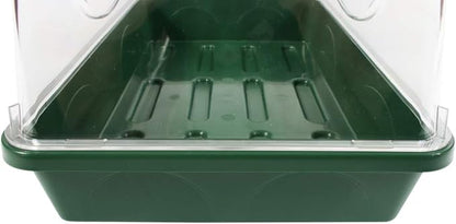 EarlyGrow 70738 Medium Domed Propagator, 15" x 9" x 7", Black/Dark Green