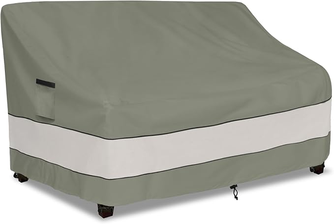 Outdoor Couch Covers,53 Inches Outdoor Sofa Cover, Waterproof Patio Furniture Cover,Furniture Covers for Patio Seating (Grey Green)