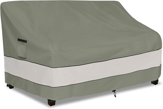 Outdoor Couch Covers,53 Inches Outdoor Sofa Cover, Waterproof Patio Furniture Cover,Furniture Covers for Patio Seating (Grey Green)