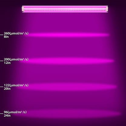 8 Pack LED Grow Light 4FT, Upgrade 336W(8×42W) High Intensity Full Spectrum Indoor Grow Lights with High PPFD Value, T8 Grow Lights for Indoor Plants, Seed Starting, Succulent, Vegetables