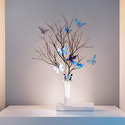 Artificial Butterfly, Silk Butterflys, Butterflies for Crafts for Floral Arrangements, 3D Butterfly Stakes Decor, Patio Plant Pot, Flower Bed Home Decor